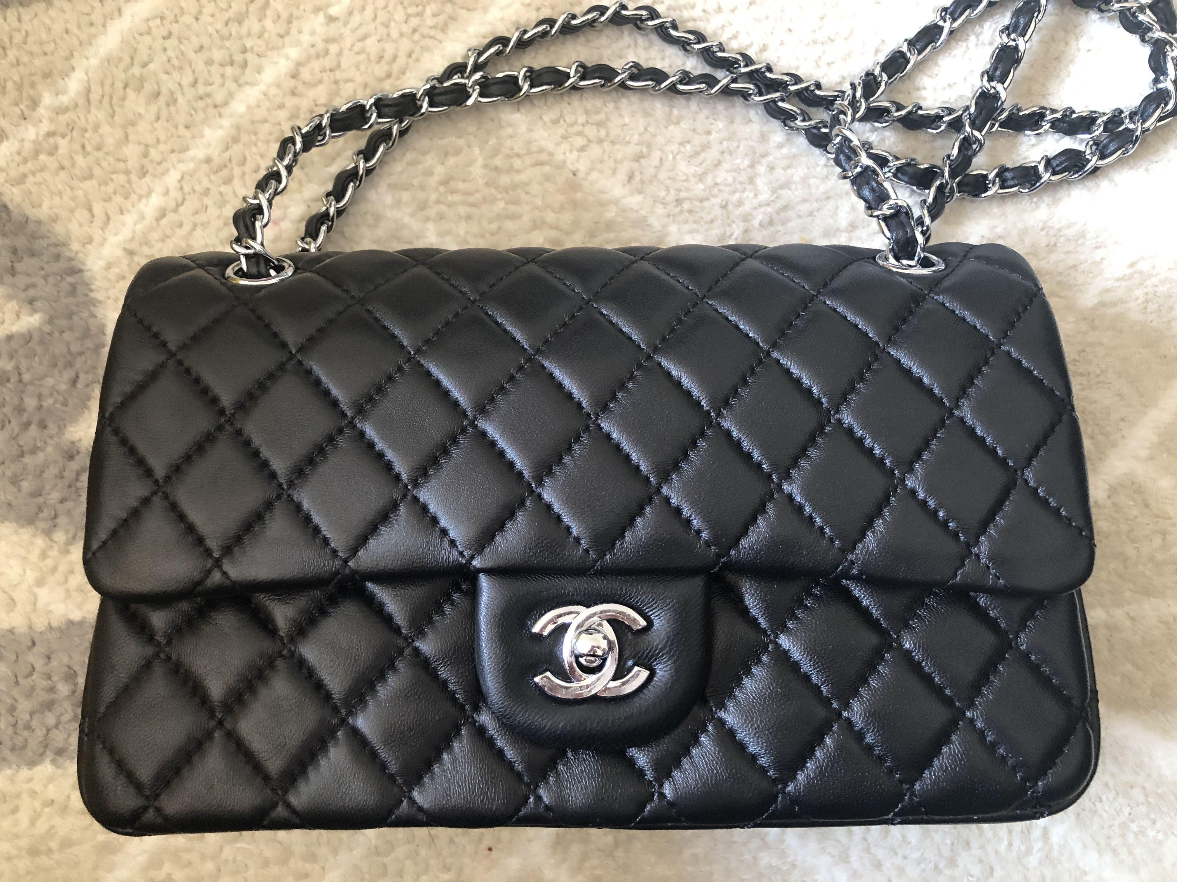 シャネル コピー  バッグ original leather ブラック CCマーク レディース 大人気! チェーンバッグ A1112-11