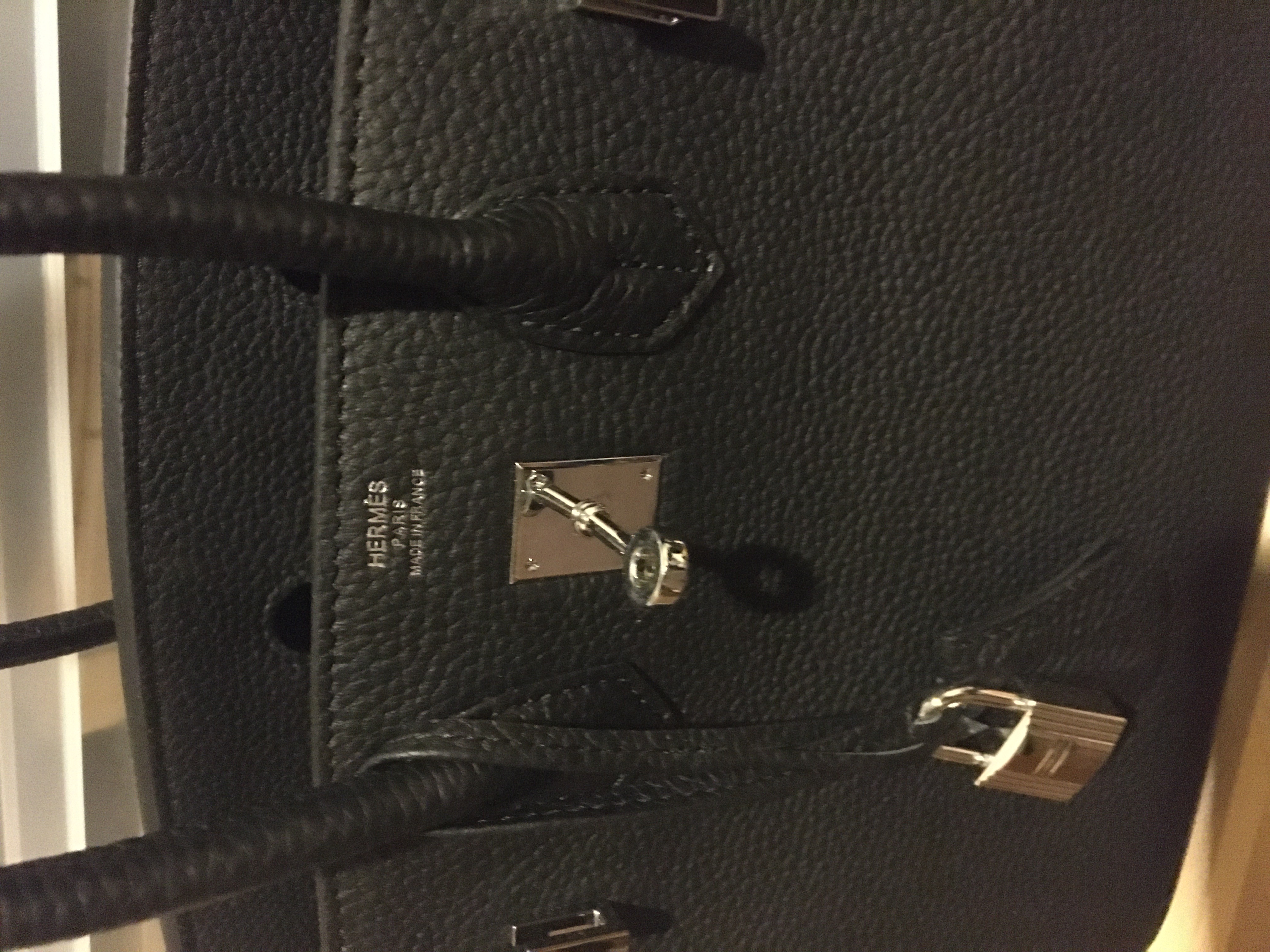 即発【エルメス】Birkin25コピー ブラック SV金具 Y刻 トゴPK01