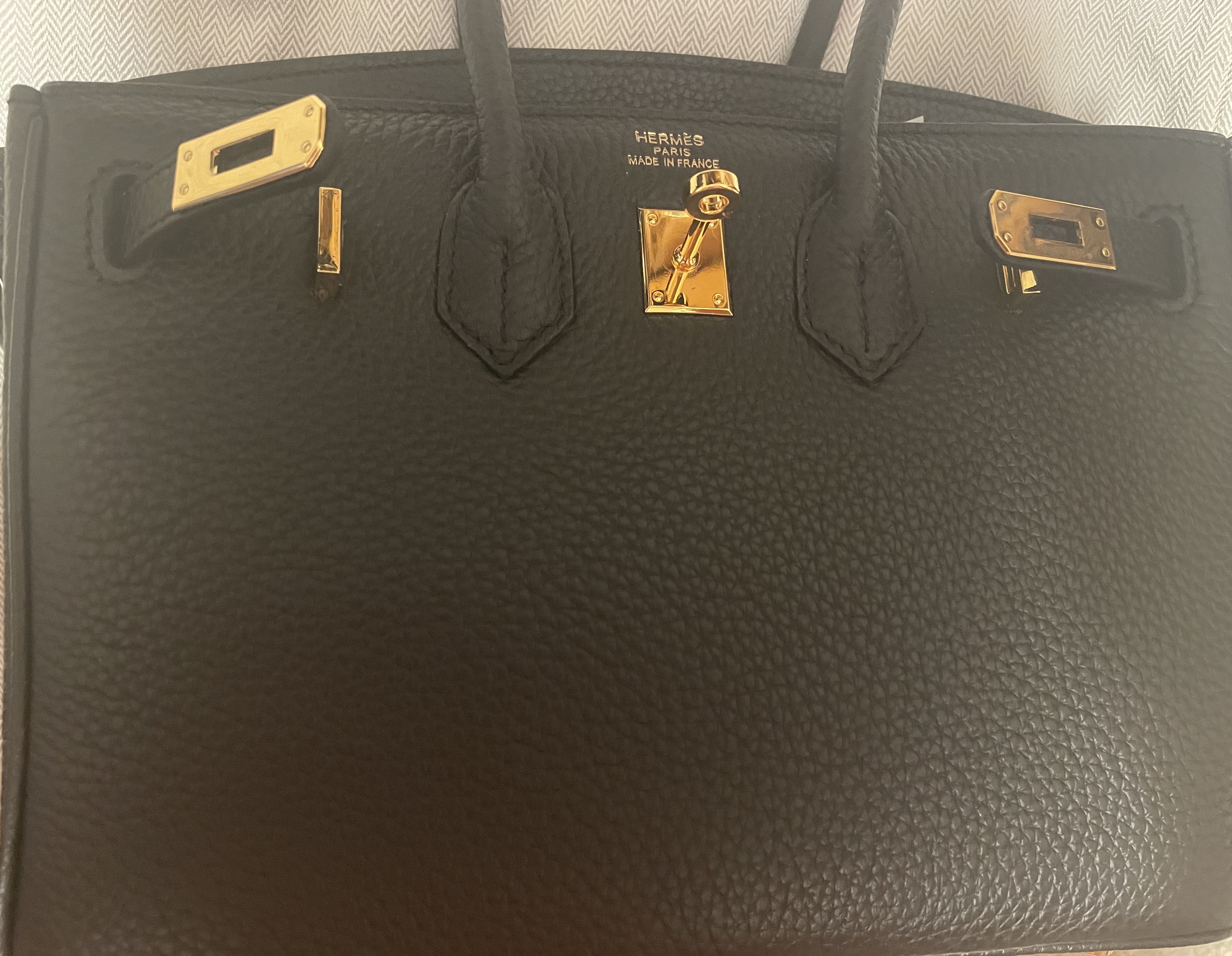 即発【エルメス】Birkin25コピー ブラック SV金具 Y刻 トゴPK01