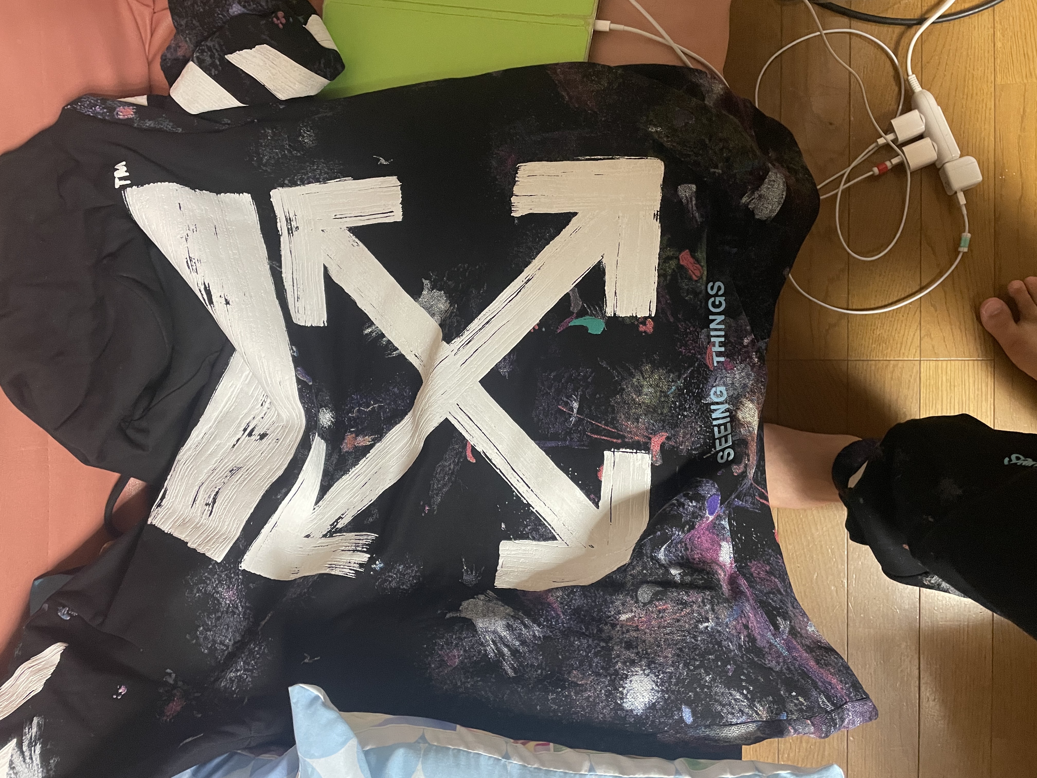 オフ ホワイトコピー パーカー 偽物 OFF WHITE 17FW DIAG GALAXY BRUSHED OVER 東京HOODIE PARKA 芸能人9MBA025R0