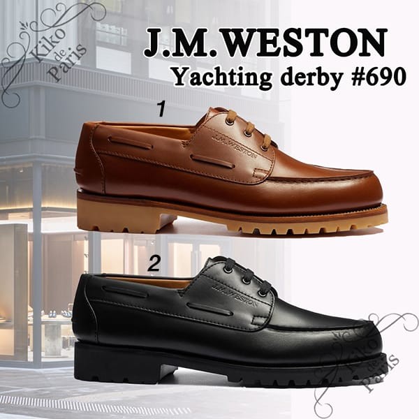 2023AWJ.M. WESTON 偽物 Derby bateau★ダービーシューズ 2色 114130269011​