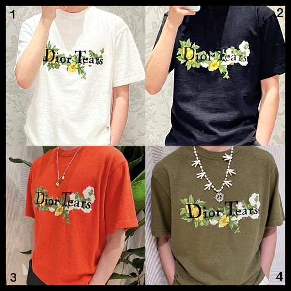 男女兼用ディオール TEARS Tシャツ 偽物 コットン 4色 393J696I0849_C089