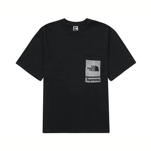 新作もセール価格！シュプリーム×ノースフェイス コラボ Printed Pocket Tee Tシャツ偽物nf09213