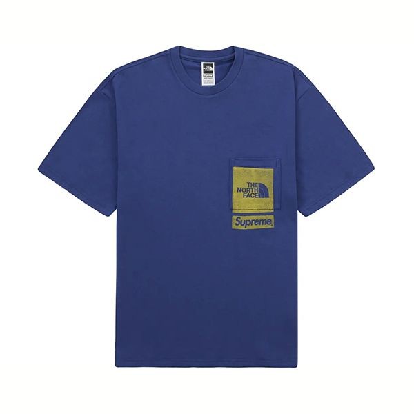 新作もセール価格！シュプリーム×ノースフェイス コラボ Printed Pocket Tee Tシャツ偽物nf09213