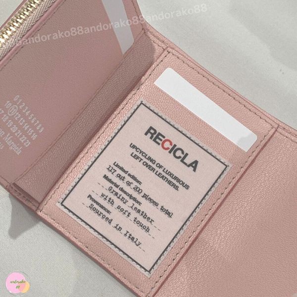 大人気定番メゾンマルジェラ★"RECICLA" 三つ折り財布 コピー４ステッチSA3UI0010