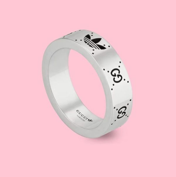 大人気！アディダスxグッチ エングレービング リング 偽物ユニセックス702764 J8400