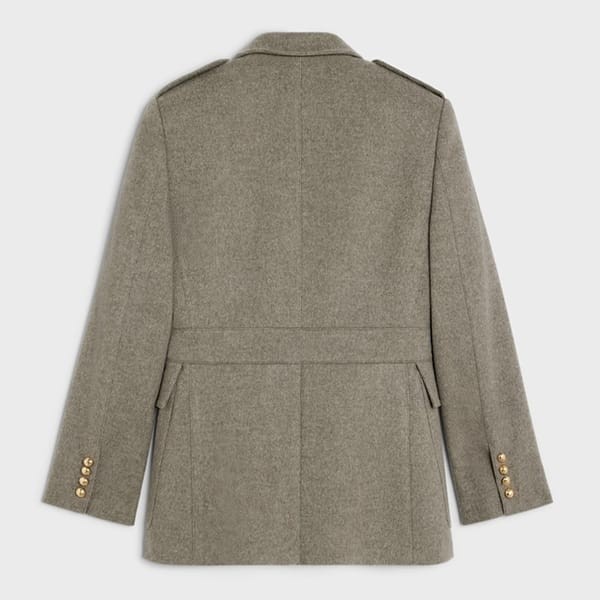 【関税・送料込】セリーヌ 偽物 サファリジャケット ダイアゴナルカシミア 2V92P427T.02GI