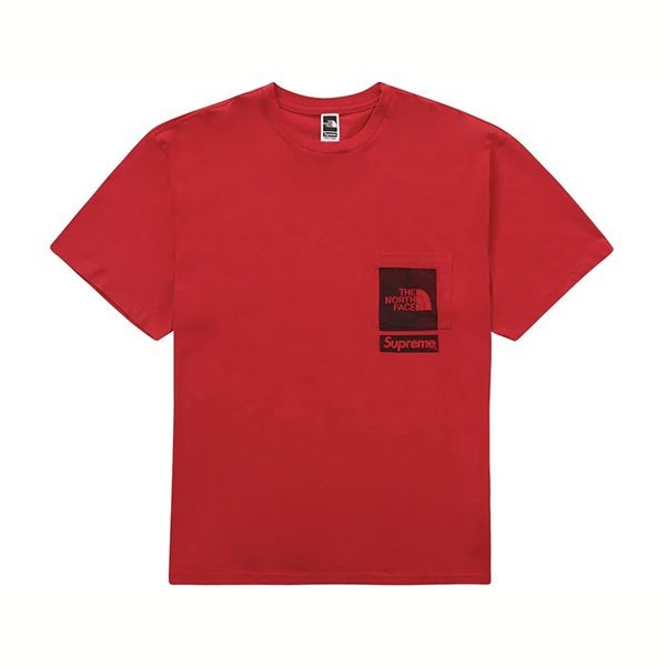 新作もセール価格！シュプリーム×ノースフェイス コラボ Printed Pocket Tee Tシャツ偽物nf09213