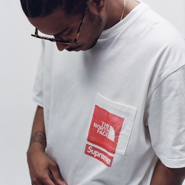 新作もセール価格！シュプリーム×ノースフェイス コラボ Printed Pocket Tee Tシャツ偽物nf09213