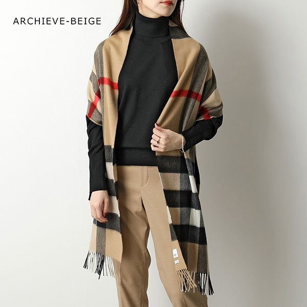 目玉商品！バーバリー マフラー 偽物HALF MEGA CHECK CASHMERE SCARF8015550