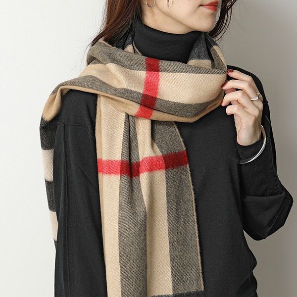 目玉商品！バーバリー マフラー 偽物HALF MEGA CHECK CASHMERE SCARF8015550