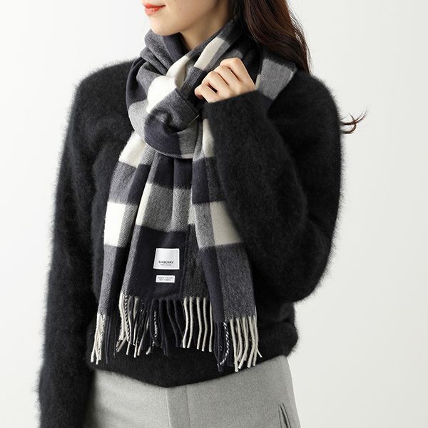 目玉商品！バーバリー マフラー 偽物HALF MEGA CHECK CASHMERE SCARF8015550
