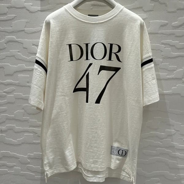 【即発】ディオール Tシャツ 偽物 半袖 コットン 1947ラベル 3色 413J640A0849_C580