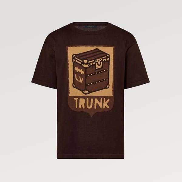 【最終セール価格！】ルイヴィトン ショートスリーブコットンインターシャクルーネック Tシャツ コピー 1AFIWW