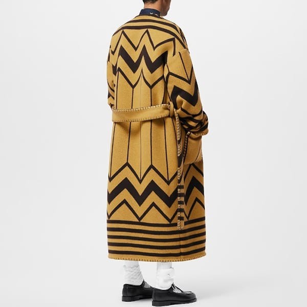 【限定大特価！】ルイヴィトン 偽物 メンズ ウール カシミヤ ロングコート 1AFJXL