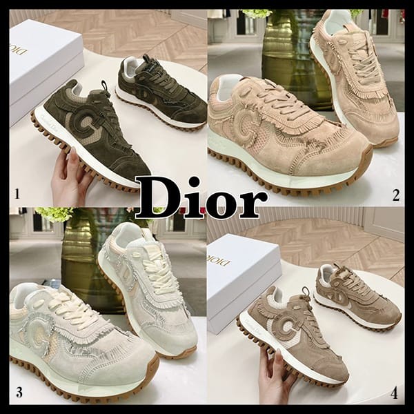 洗練デザイン♪ディオール C`EST DIOR フリンジ スニーカー コピー♪4色 KCK403SUH_S18U