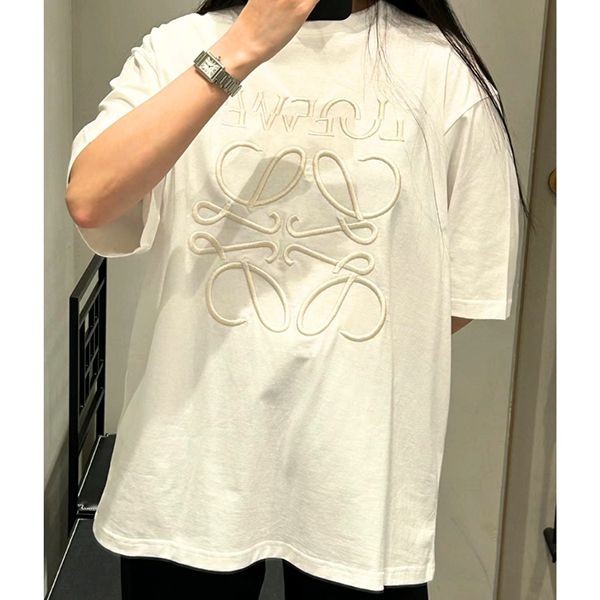 新色登場！【ロエベ】コットンワイドTシャツコピー 白《こなれ感抜群》03061