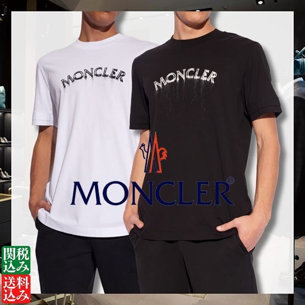 【奇跡の再入荷！即発送】モンクレール 偽物 ルーズフィット コットン Tシャツ 2色 J10918C0000289A17001