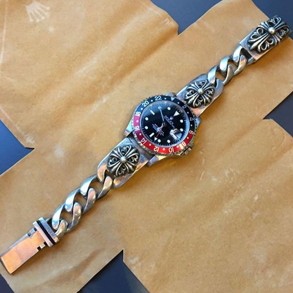 【関税・送料込】クロムハーツ ロレックスGMTマスター 偽物 時計 ウォッチバンド ヴィンテージgmt3201