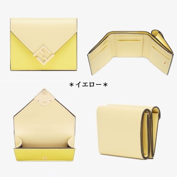 フェンディ 偽物 FFダイヤモンド/ツートン 三つ折り財布 8色 8M0480ALV4F1N1G