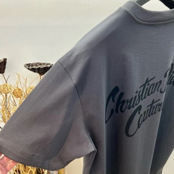 ディオール 1947 偽物シルク&コットンジャージーTシャツ483M648AT823_C889