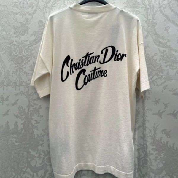 ディオール 1947 偽物シルク&コットンジャージーTシャツ483M648AT823_C889