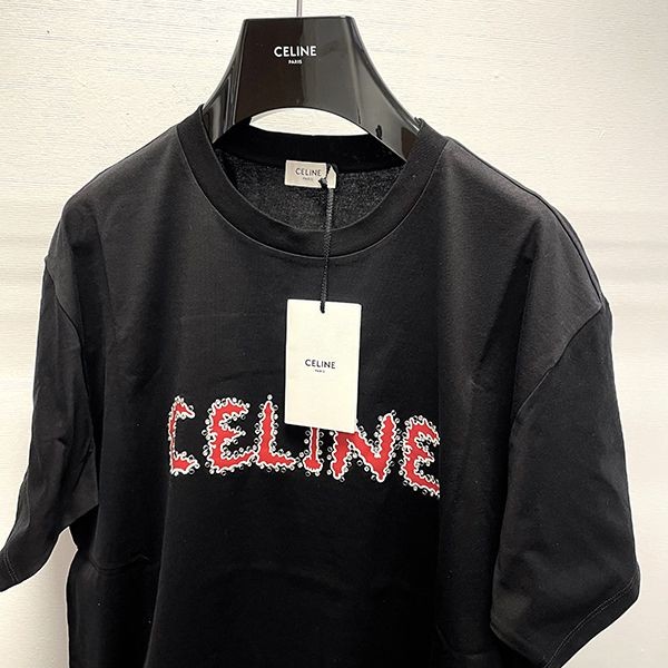 新色登場！セリーヌ◆メンズ ロゴ 装飾 ルーズTシャツ コピーce04161