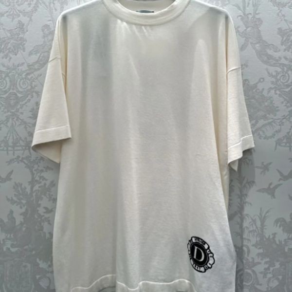 ディオール 1947 偽物シルク&コットンジャージーTシャツ483M648AT823_C889