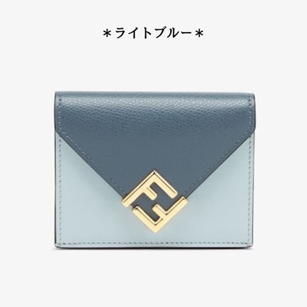 フェンディ 偽物 FFダイヤモンド/ツートン 三つ折り財布 8色 8M0480ALV4F1N1G