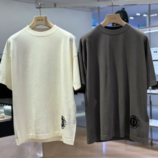 ディオール 1947 偽物シルク&コットンジャージーTシャツ483M648AT823_C889