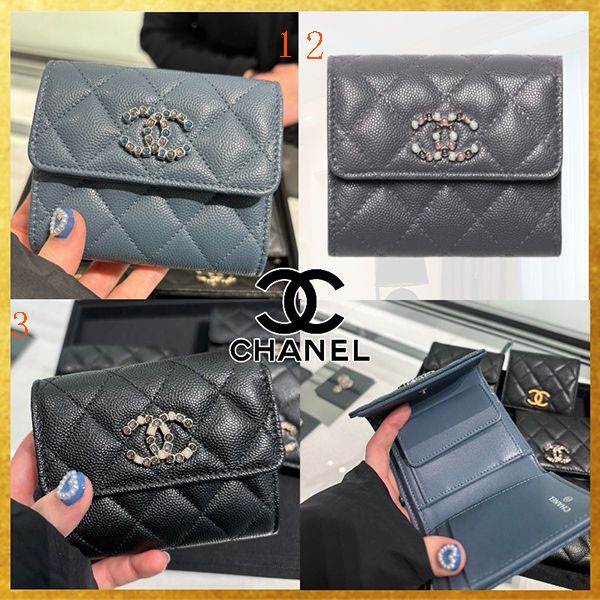 ナチュラル可愛い☆シャネル スモール フラップ ウォレット 三つ折り財布 AP3604 B14342 NR652