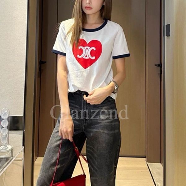 魅力的な新作【セリーヌ 】ハートトリオンフ Tシャツ 偽物コットンジャージー2X01L671Q
