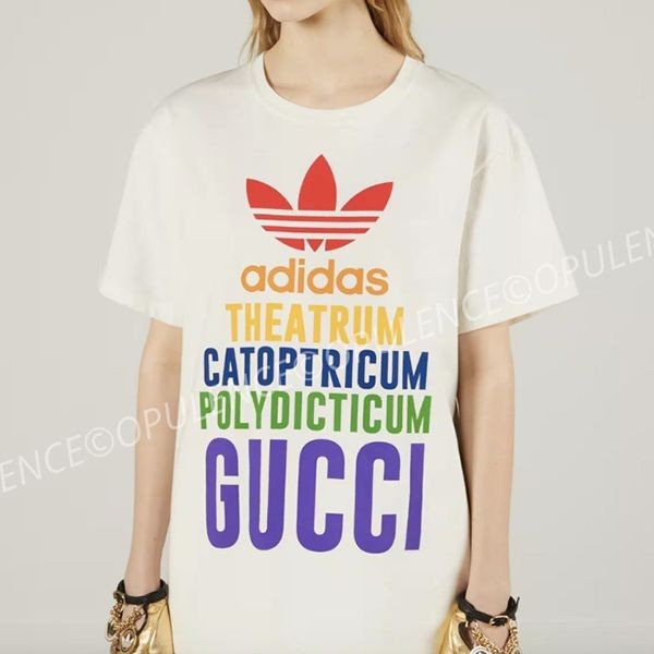 上品高見え■グッチ アディダス GGロゴ コラボ Tシャツ N級品717422 XJEXJ 9095