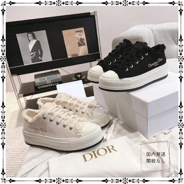 ディオール フェイク WalknDior プラットフォームスニーカー 2色 KCK412CVY_S900