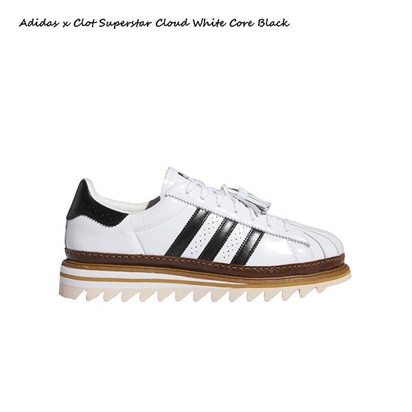 人気アイコンも注目アディダス Clot スーパースター 偽物★ Cloud White Core Black IH3132