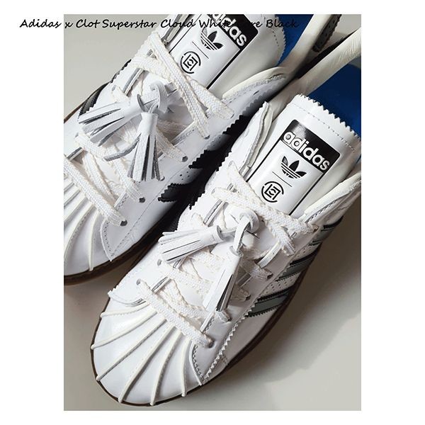 人気アイコンも注目アディダス Clot スーパースター 偽物★ Cloud White Core Black IH3132