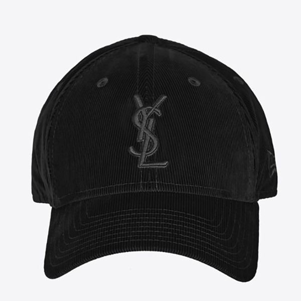 サンローラン New Era 偽物ロゴ コーデュロイ キャップ695048Y