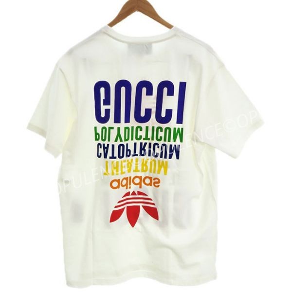 上品高見え■グッチ アディダス GGロゴ コラボ Tシャツ N級品717422 XJEXJ 9095