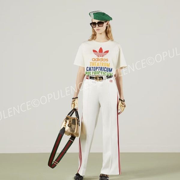 上品高見え■グッチ アディダス GGロゴ コラボ Tシャツ N級品717422 XJEXJ 9095