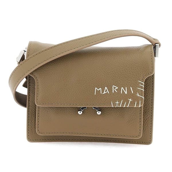 マルニ コピー ロゴ trunk soft ショルダーバッグ 4色 sbmp0075l