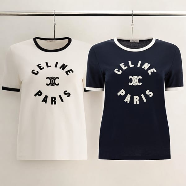 セリーヌ トリオンフ 偽物 paris コットンジャージーtシャツ 2色 2x14o671q.01cb
