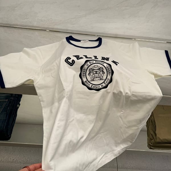セリーヌ blason ルーズtシャツ コットンジャージー 偽物 2色 rx00f507z.cas4