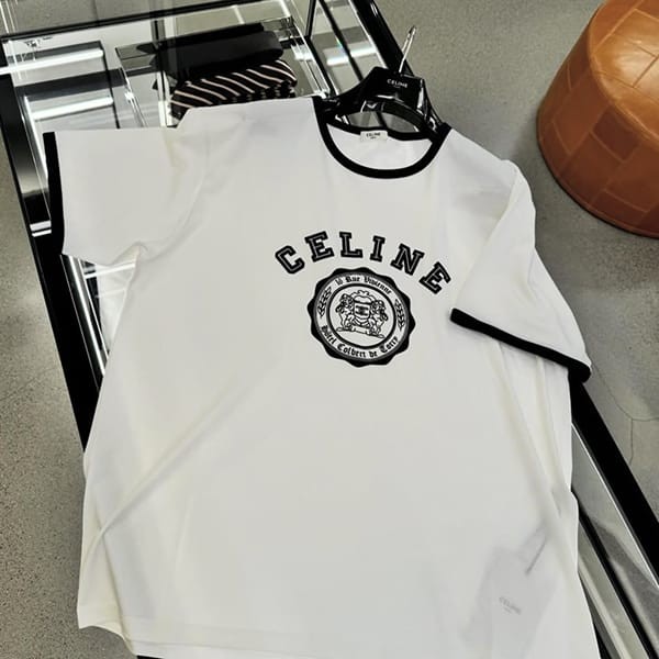 セリーヌ blason ルーズtシャツ コットンジャージー 偽物 2色 rx00f507z.cas4