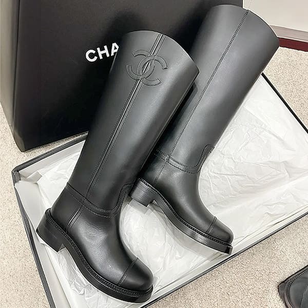 シャネル トーンオントーン cc ロングブーツ コピー g45433 b15283 94305
