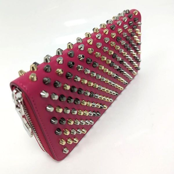 NEWカラー完売必須ルブタン長財布 コピー 希少なピンクのパネトーネ lb10126