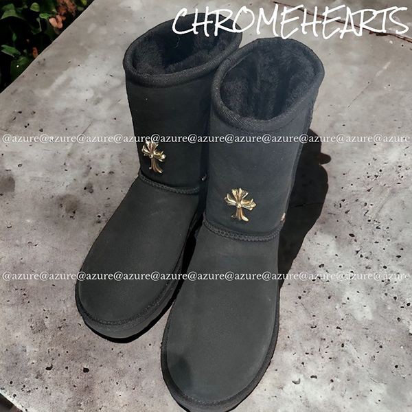 可愛いクロムハーツ ugg ムートンブーツ 偽物◆chクロス♪uggコラボ ムートンブーツ♪11201