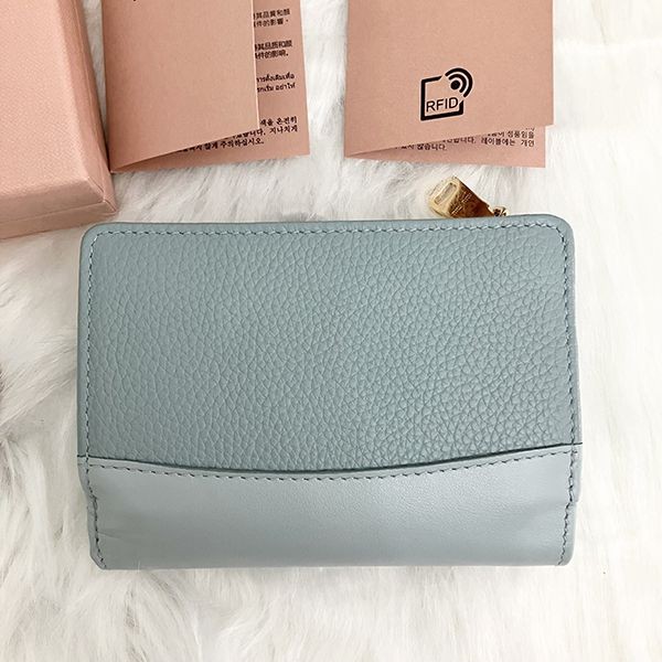 【ミュウミュウ】Compact Wallet ロゴベルト 三つ折り財布 5ML058