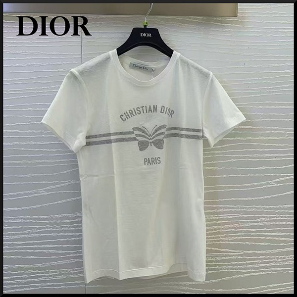 ☆安い☆ディオール コットン Tシャツ コピー ホワイト 523T39A4229_X0930
