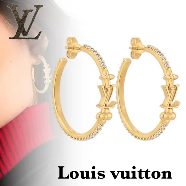 トレンド最先端【国内発】 ルイヴィトン ★ フープ ピアス LV アイコニック 偽物 M02303