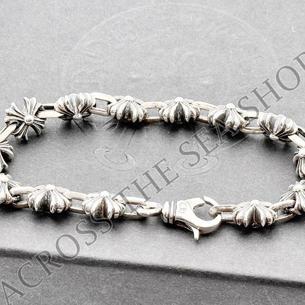 【万能でかわいい♡】★クロムハーツ★ CHプラス PLUS リンク ブレスレット 偽物 シルバー ch02192